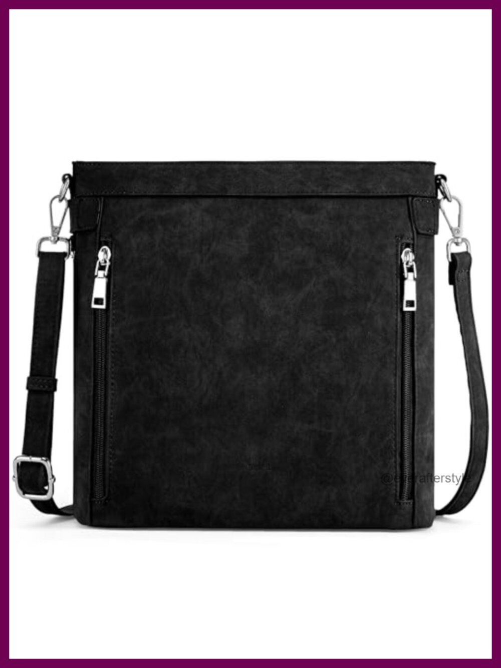 Medium Crossbody Purse Faux Leather Multi Pocket Travel Bag